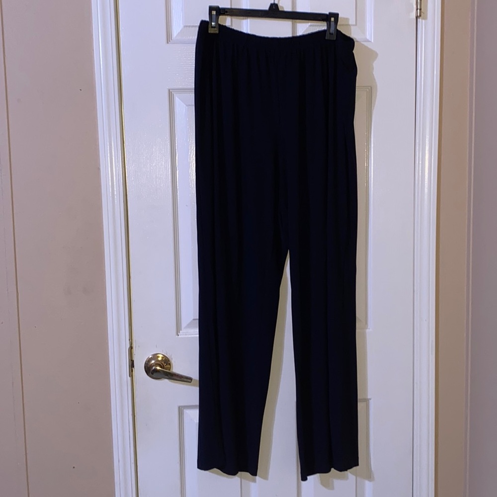 R and M Richards, black 20W, high waisted dress pants.